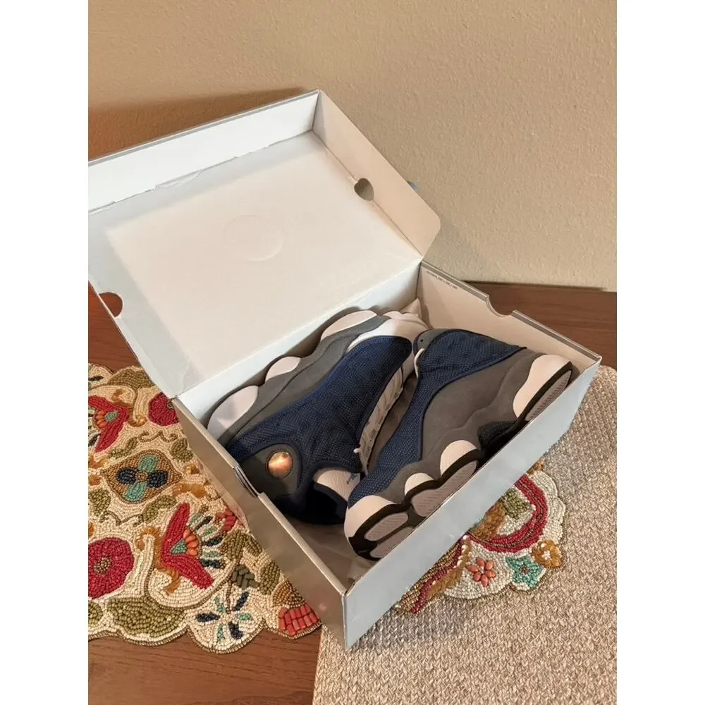 Jordan 13 Retro Flint 2020 Navy Blue University UNC White Wolf Grey 414571 404